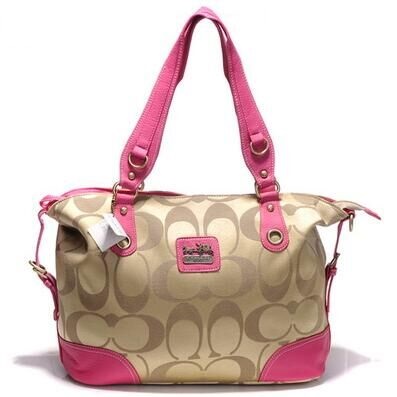 Coach Logo In Signature Small Pink Totes BKR | Coach Outlet Canada